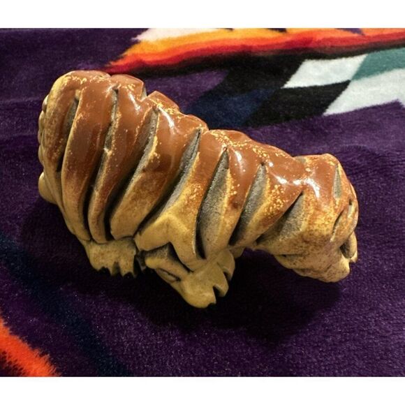 Vtg‎ Artesania Rinconada Ceramic Female Tiger Cat Animal Figurine Uruguay Signed - Picture 5 of 7